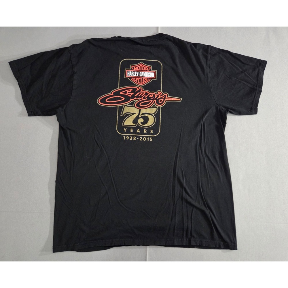 Harley Davidson Shirt Mens Extra Large Black Sturgis South Dakota Motorcycle Tee